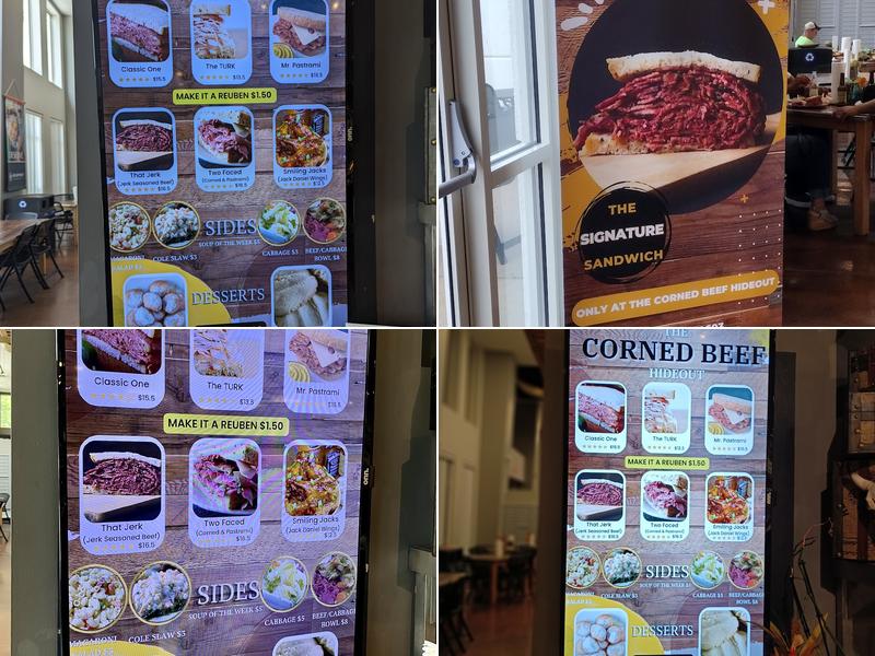 THE CORNED BEEF HIDEOUT Menu