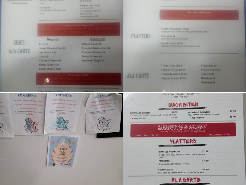 Graffiti Grill Menu