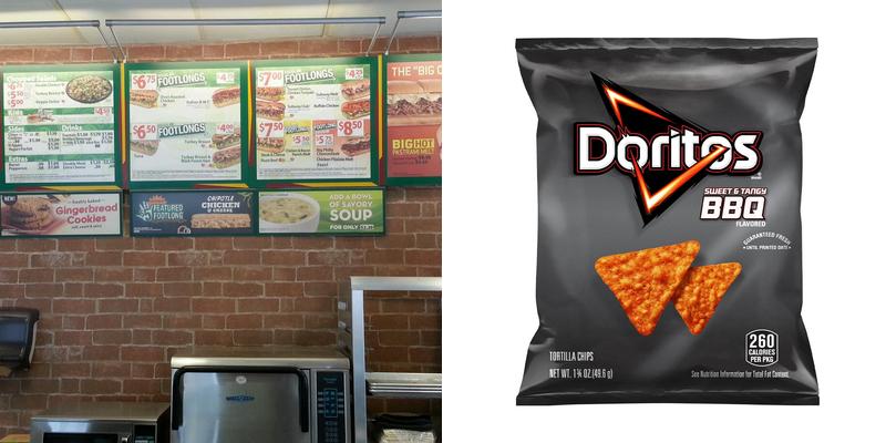 Subway Menu