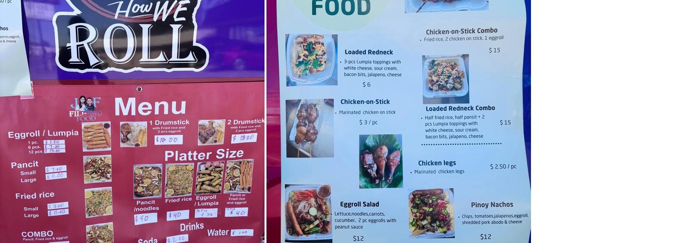 J&F Filipino food Menu