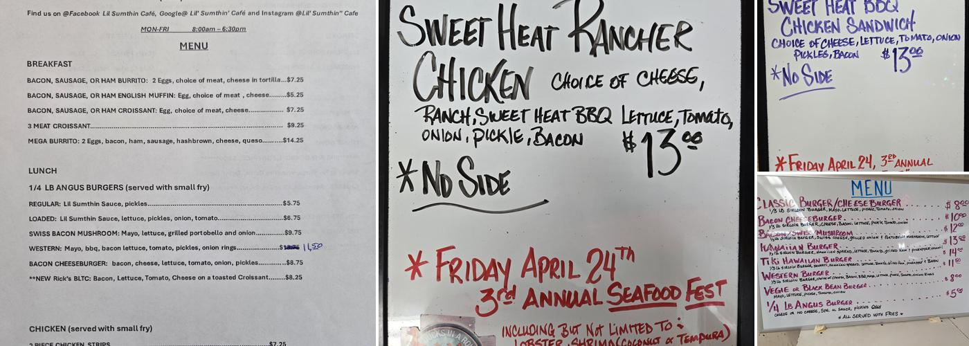 Lil’ Sumthin’ Menu