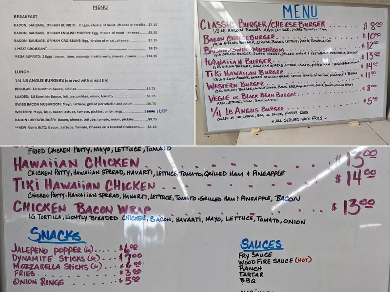 Lil’ Sumthin’ Menu