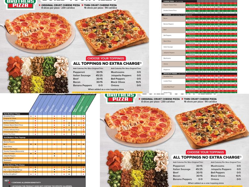 Hunt Brothers Pizza Menu