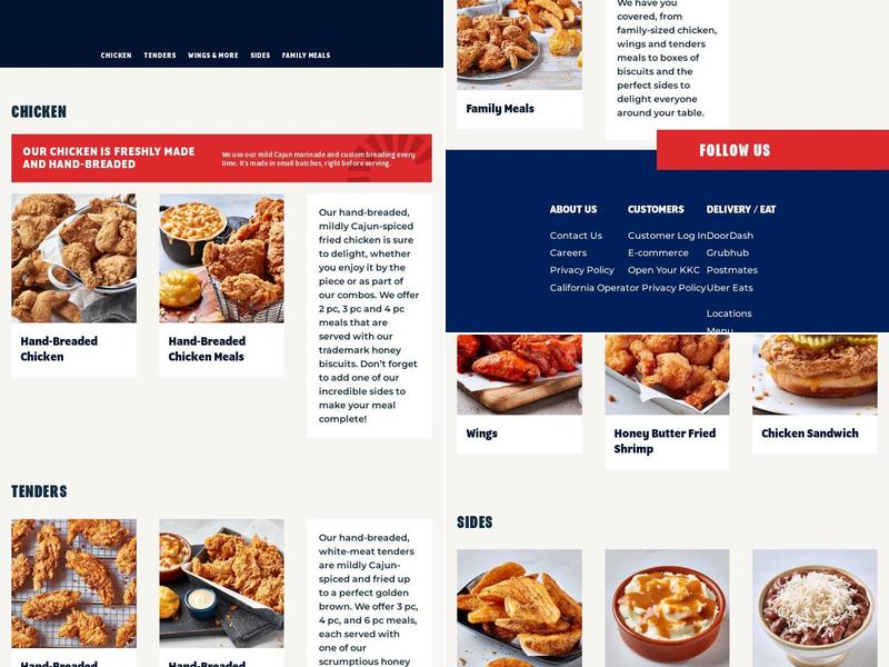 Krispy Krunchy Chicken Menu