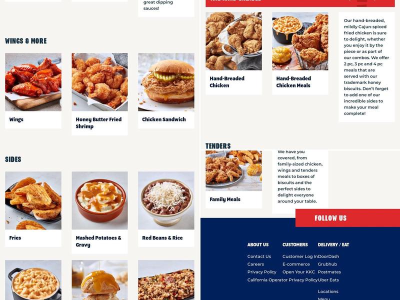 Krispy Krunchy Chicken Menu