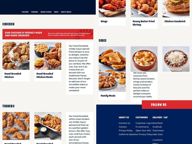 Krispy Krunchy Chicken Menu