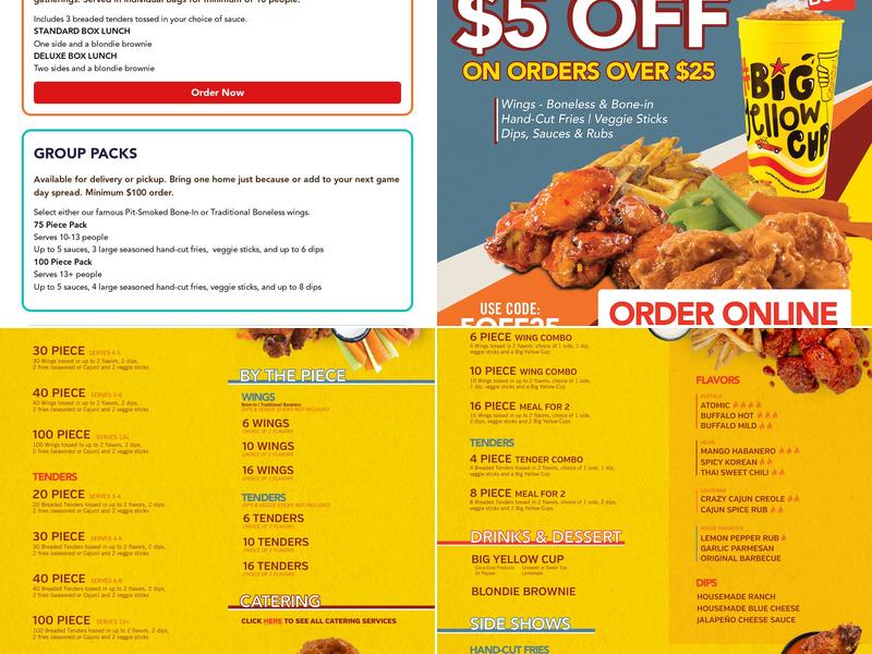 Wing Boss Menu