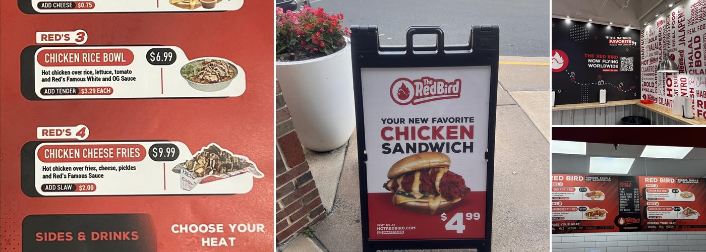 The Red Bird Hot Chicken & Fries Menu