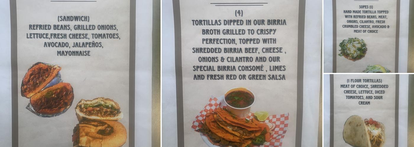 Taqueria Veracruz Menu