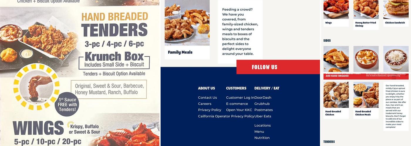 Krispy Krunchy Chicken Menu