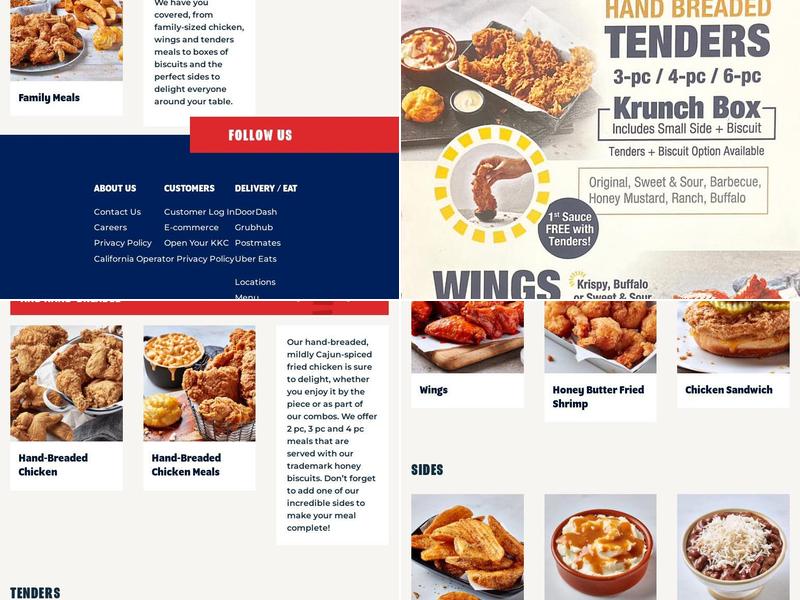 Krispy Krunchy Chicken Menu