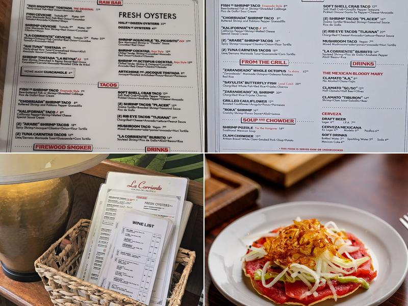 La Corriente Menu
