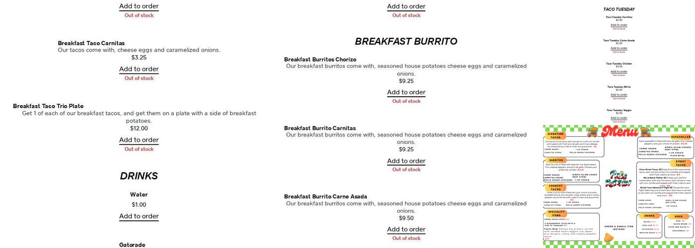 Papi's Kitchen Menu