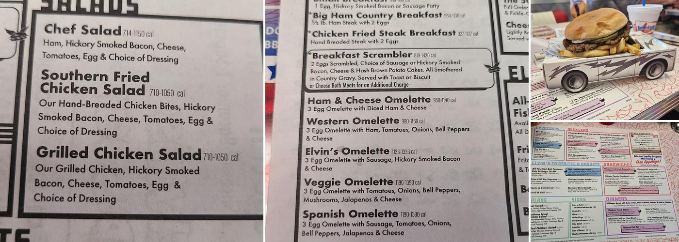 Boomarang Diner Menu