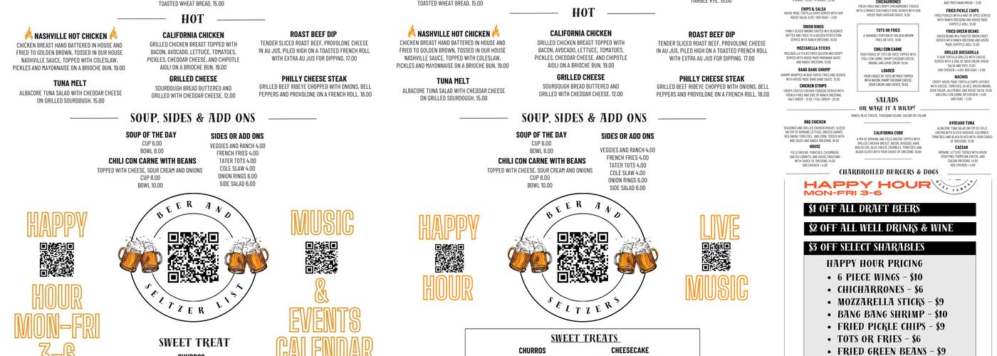 Neighbors Bar & Grille Menu