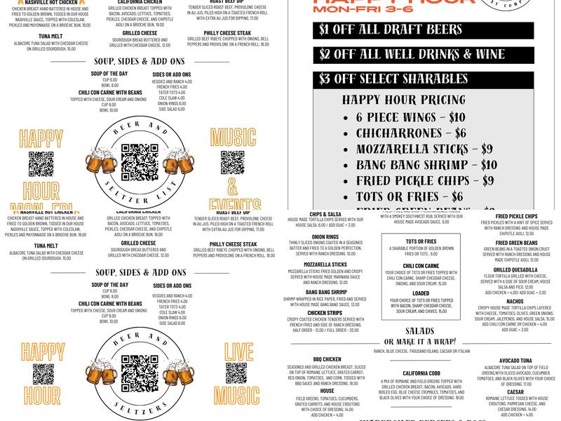 Neighbors Bar & Grille Menu