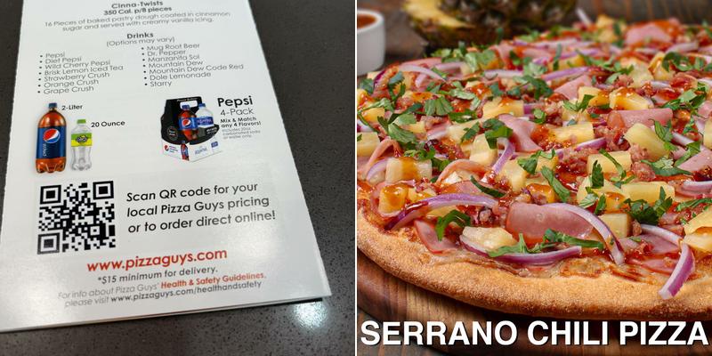 Pizza Guys Menu