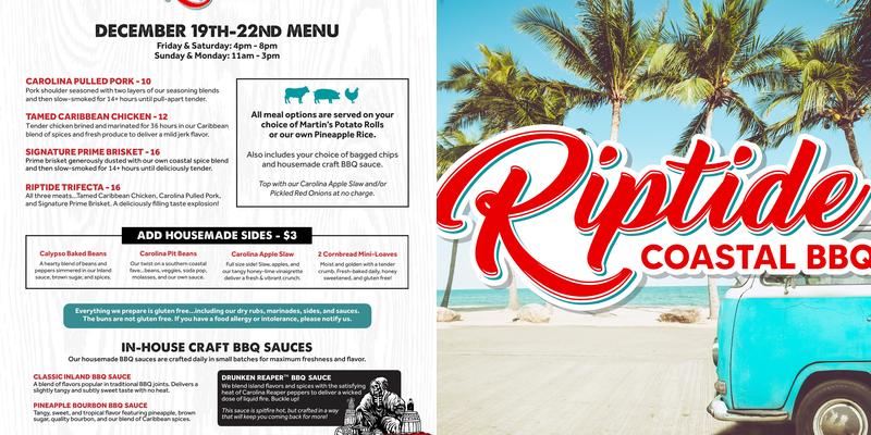 Riptide BBQ Menu