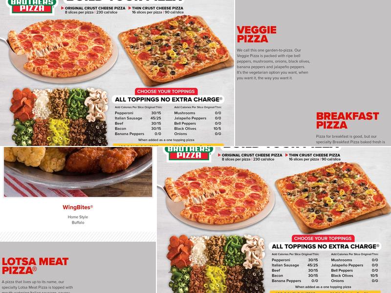 Hunt Brothers Pizza Menu