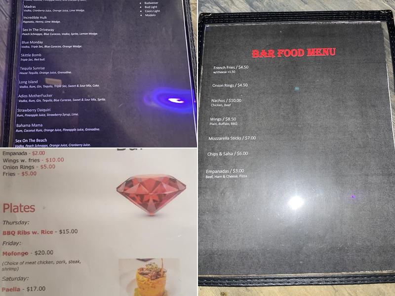 Ruby's Bar & Lounge Menu