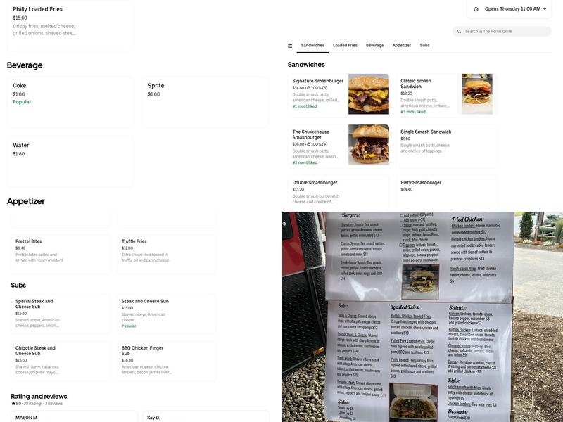 The Rollin Grille LLC Menu