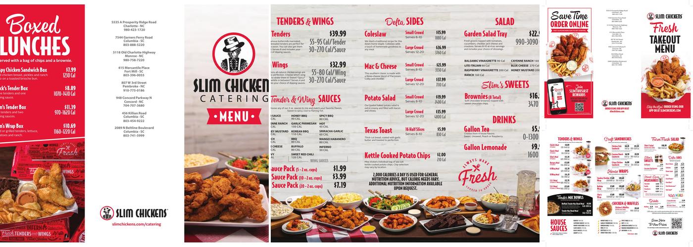 Slim Chickens Menu