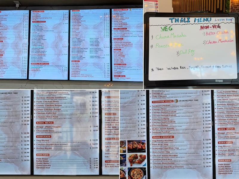 DESI STREET - Flavour of India Menu