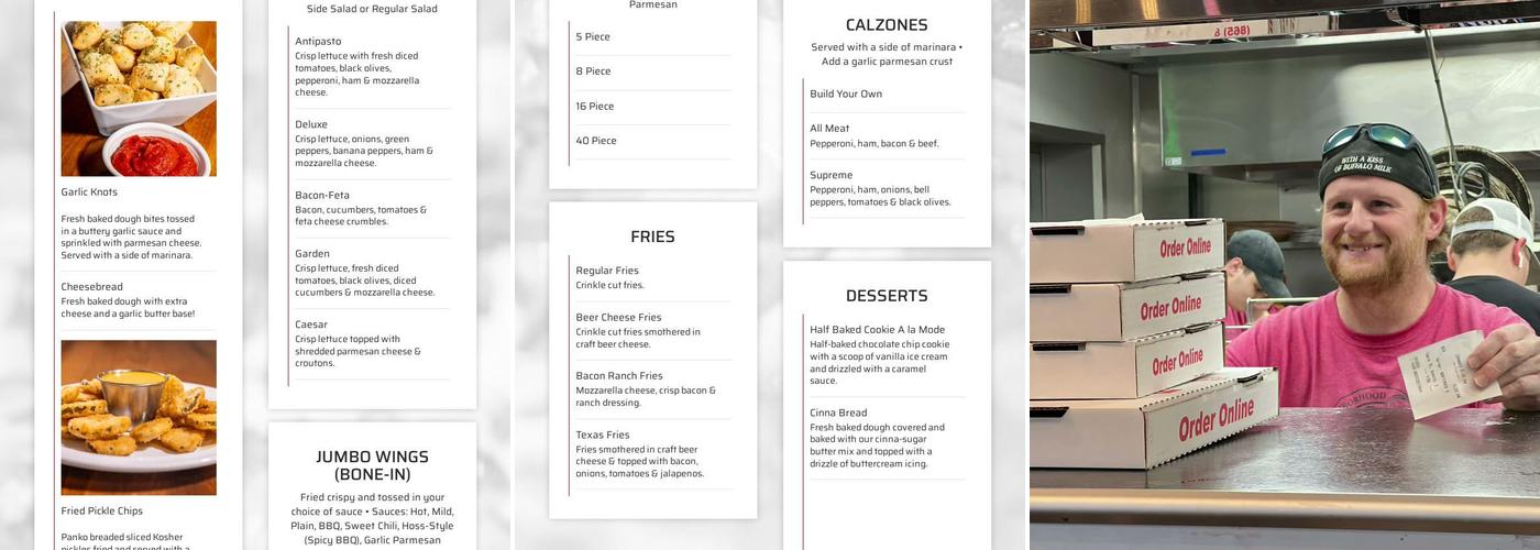 Pizza Hoss Emory Menu