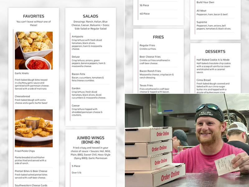 Pizza Hoss Emory Menu