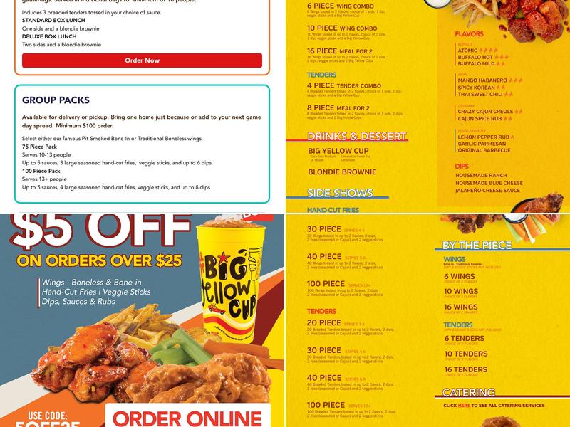 Wing Boss Menu