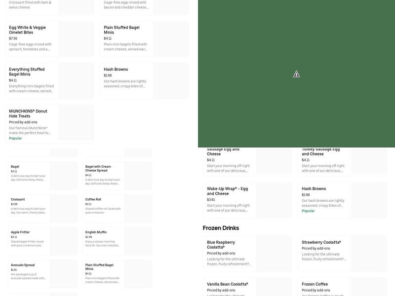 Dunkin' Menu