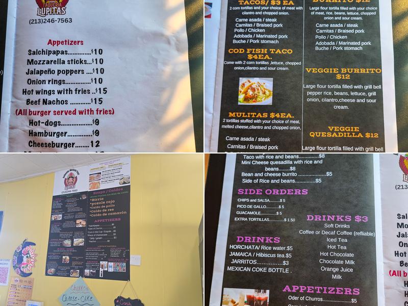 Taqueria Lupitas Menu