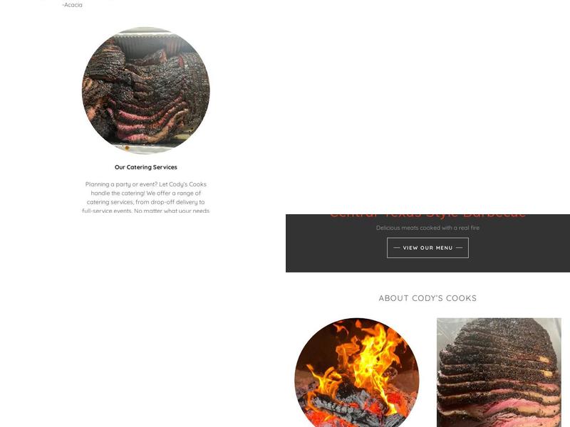 Cody’s Cooks Menu