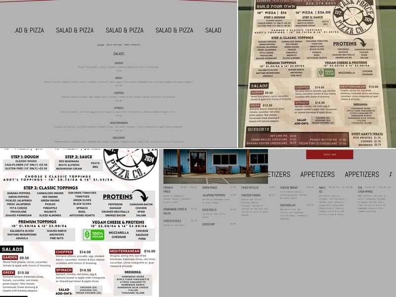 Task Force Pizza Co. Menu