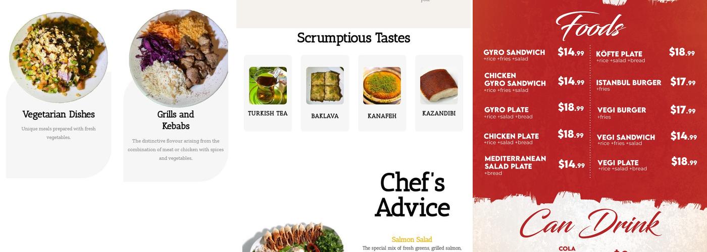 Istanbul Foodlovers Express Menu