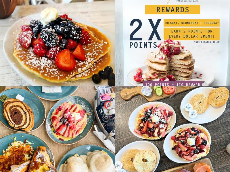 Honey berry pancakes