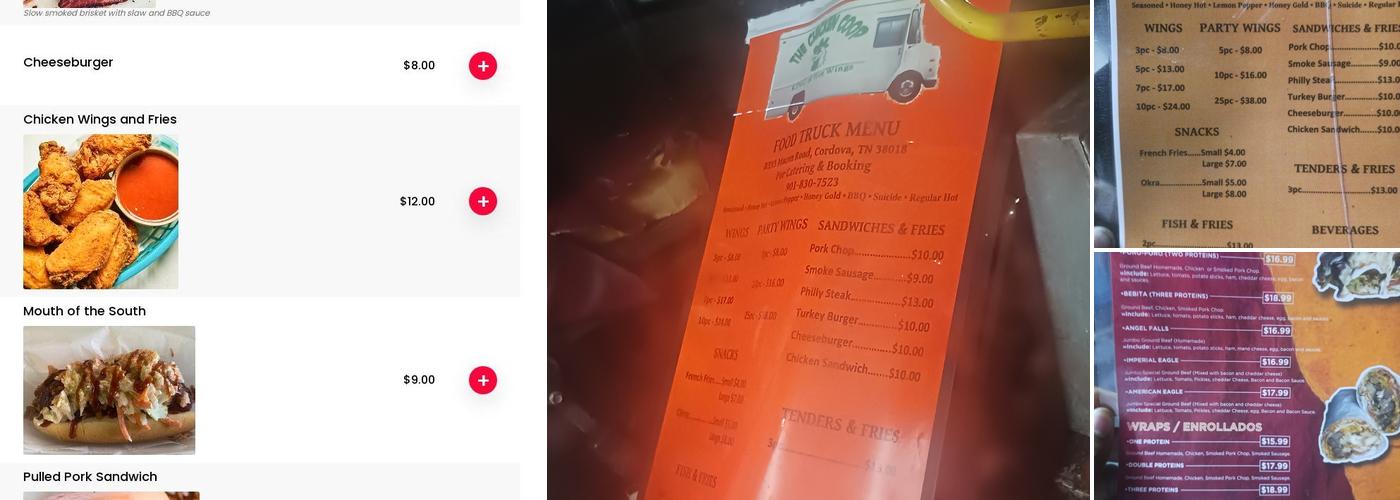 Pop Pop’s Pitstop BBQ Menu