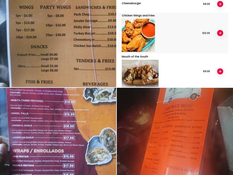 Pop Pop’s Pitstop BBQ Menu