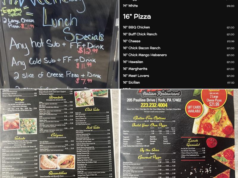 Ferrante's Pizza and Italian Restaurant Menu