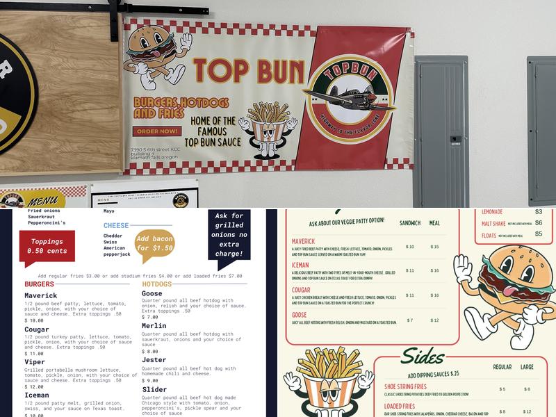 TOP BUN Menu