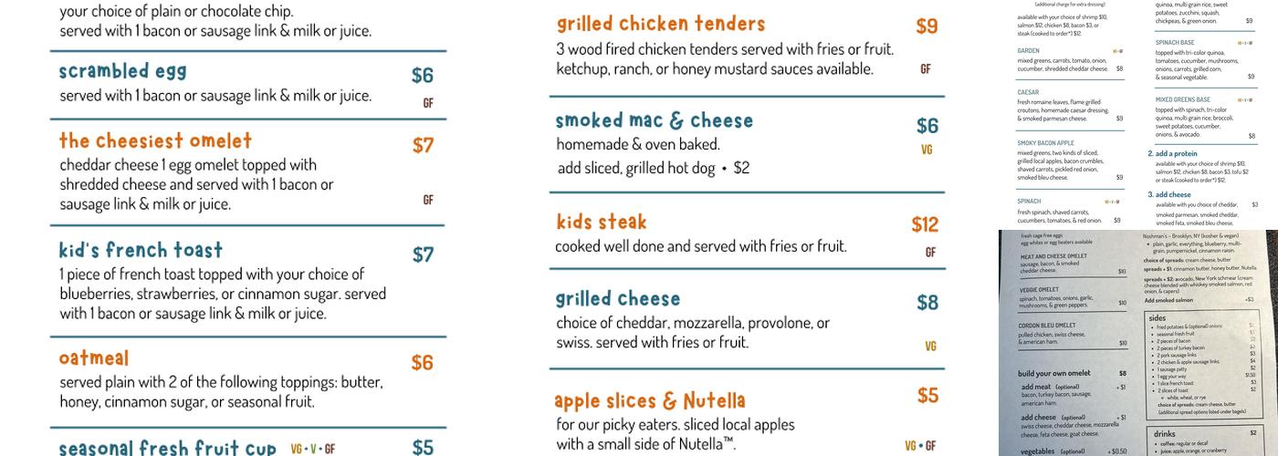 Wood Fired Wonders Menu