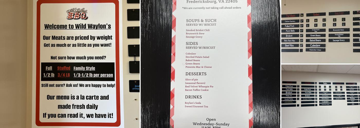 Wild Waylon’s BBQ Menu