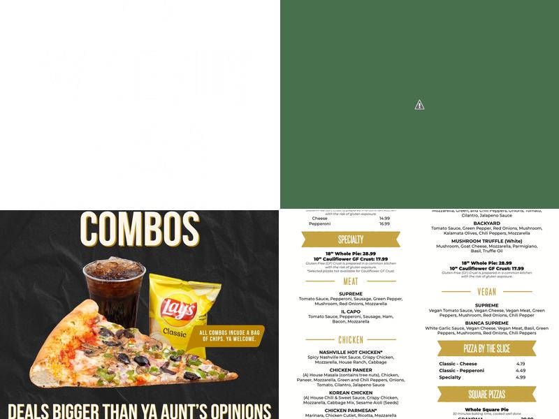 Wiseguy Pizza Menu