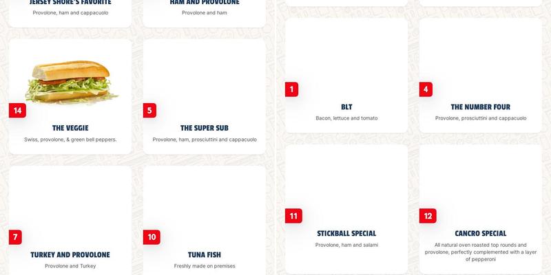 Jersey Mike's Subs Menu