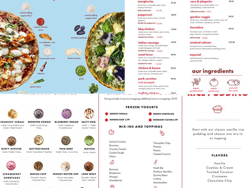 apizza Menu
