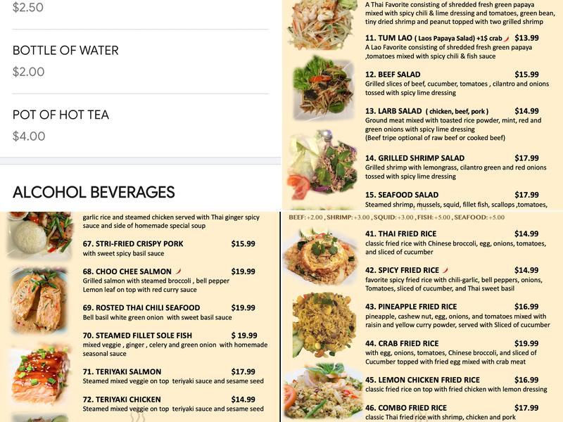 Bhan Thai & Lao Kitchen Menu