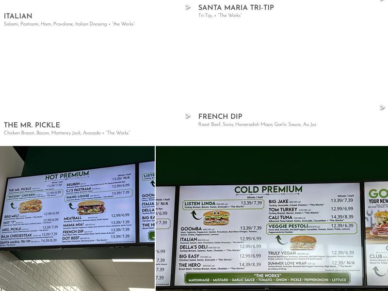 Mr. Pickle's Sandwich Shop Menu