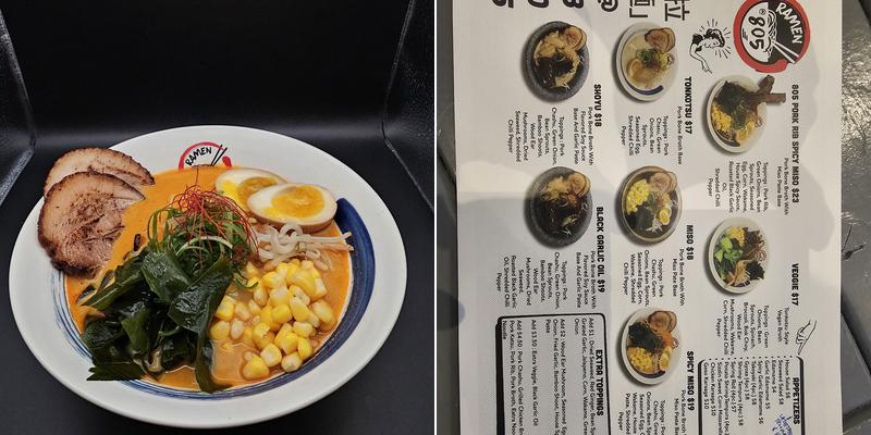 Ramen @ 805 Menu