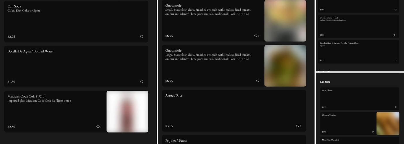 Best Tacos & Guacamole Cypress Menu