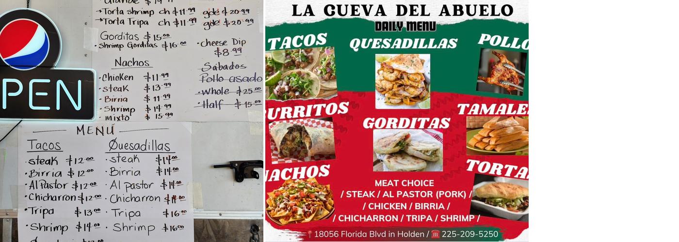 La Cueva Del Abuelo Menu